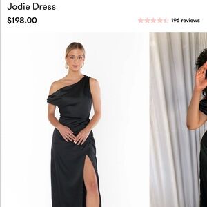 Show Me Your MuMu Jodie Dress Elegant Black One-Shoulder Dress Size 1X